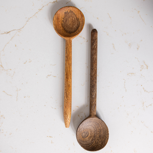 Natural Mango Wood Spoons Set | By Luxe B Co