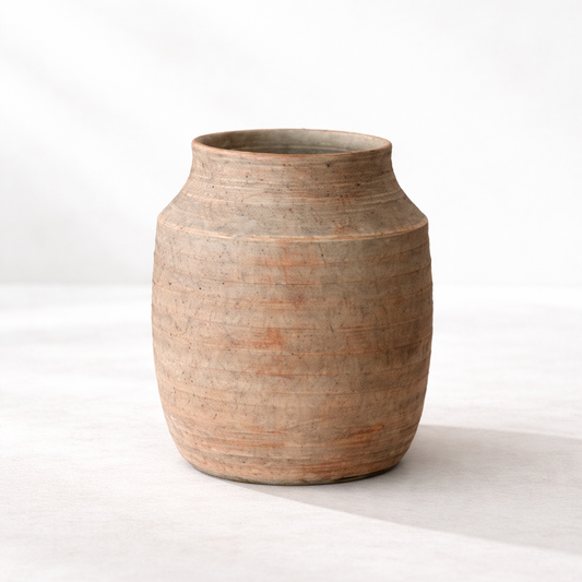Natural Stripe Ceramic Vase | By Luxe B Co. 