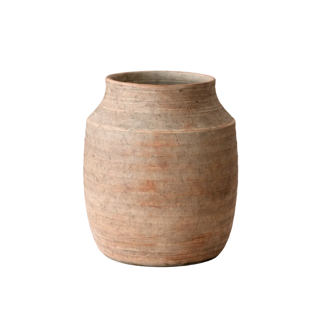 Natural Stripe Ceramic Vase | By Luxe B Co. 