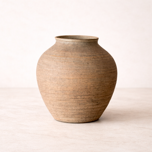 Natural Stripe Plum Vase | By Luxe B Co.