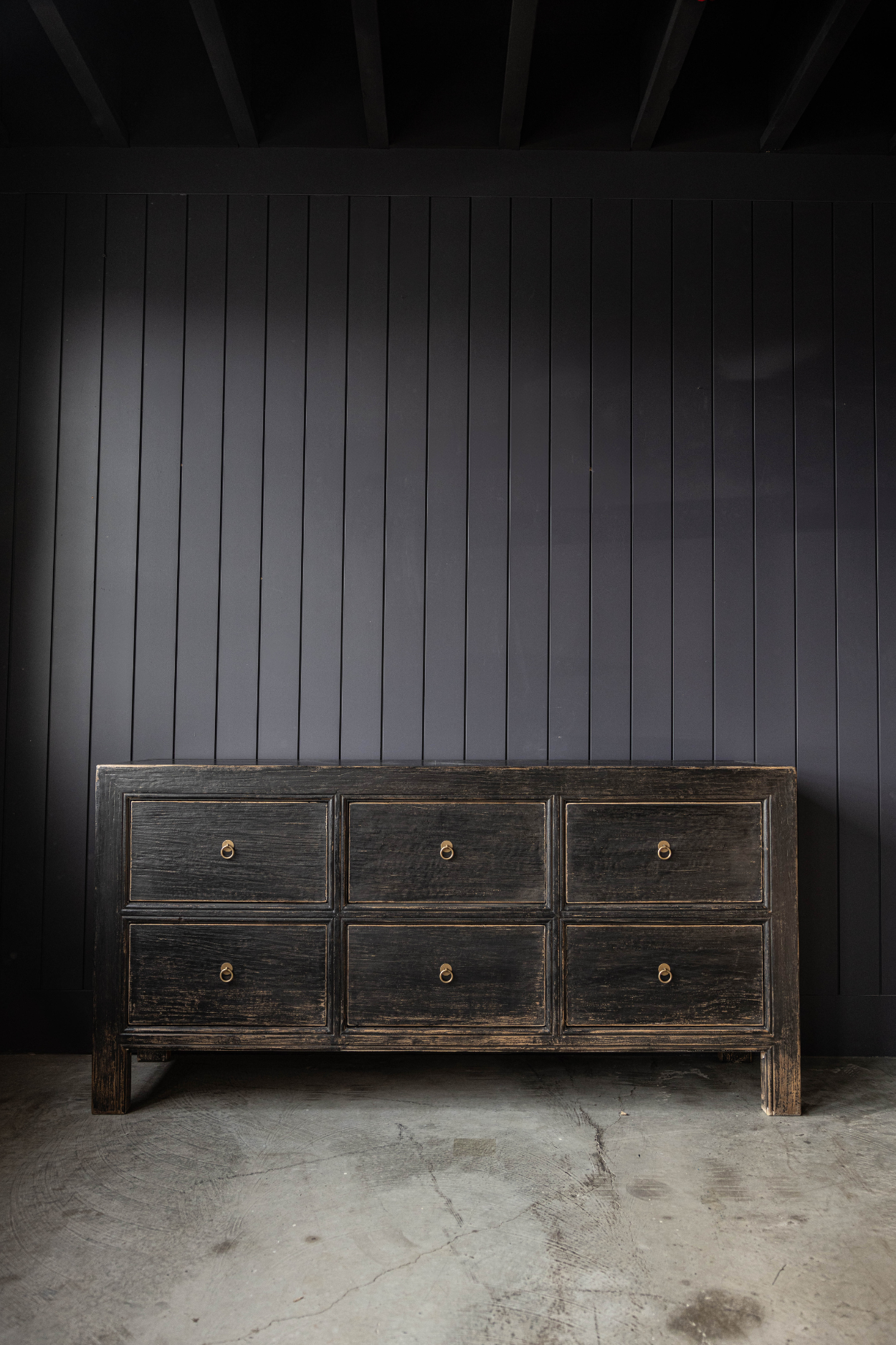 Ojai Elm Wood Elm Six Drawer Console | By Luxe B Co.