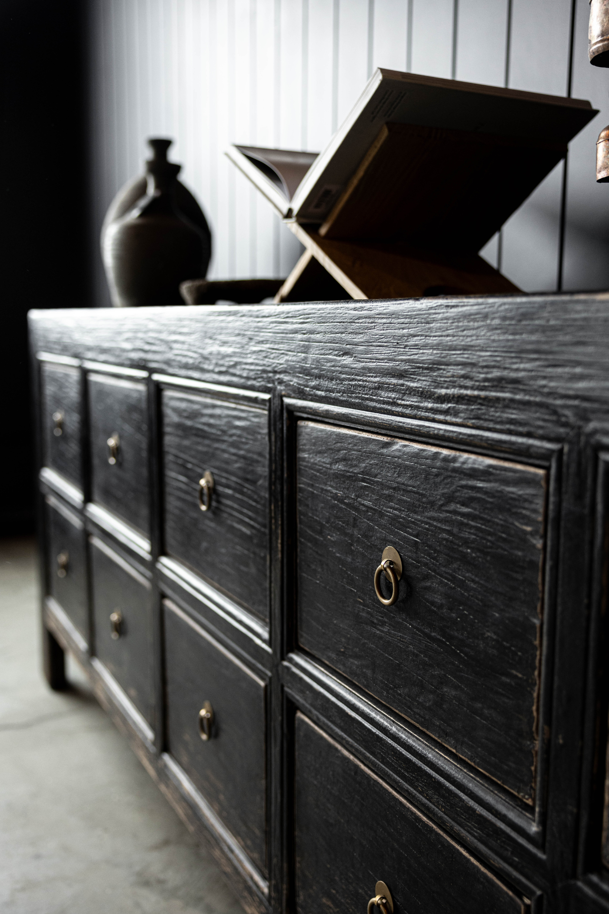 Ojai Reclaimed Elm Wood Ten Drawer Console | By Luxe B Co.