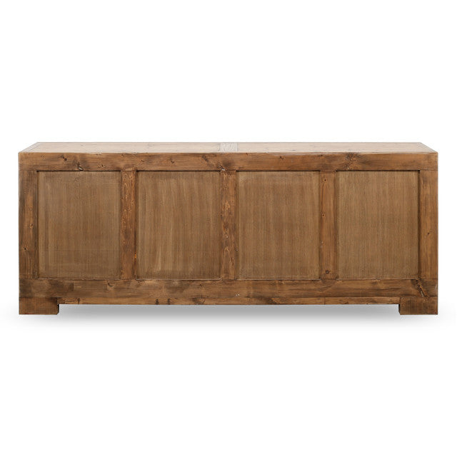 Ojai Reclaimed Elm Wood Elm Eight Drawer Console | By Luxe B Co.