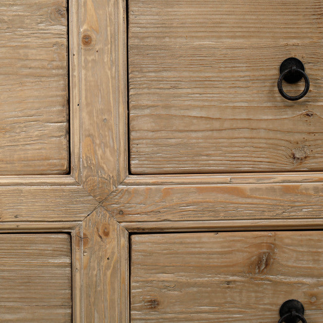 Ojai Reclaimed Elm Wood Elm Four Drawer Console | By Luxe B Co.
