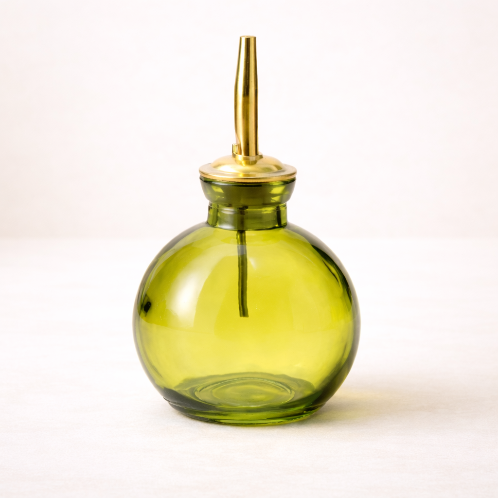 Olive Glass Bitters Bottle | By Luxe B Co.