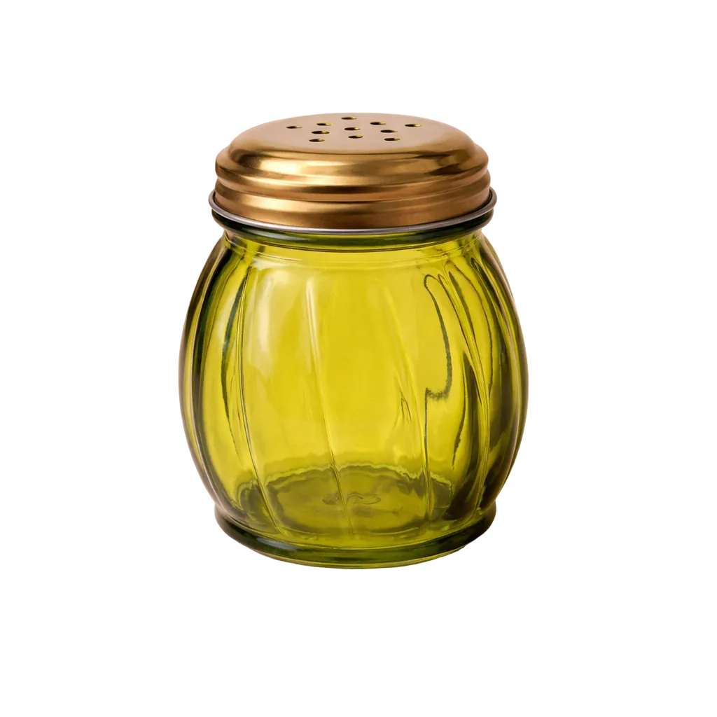 Olive Glass Cheese & Spice Shaker | By Luxe B Co.