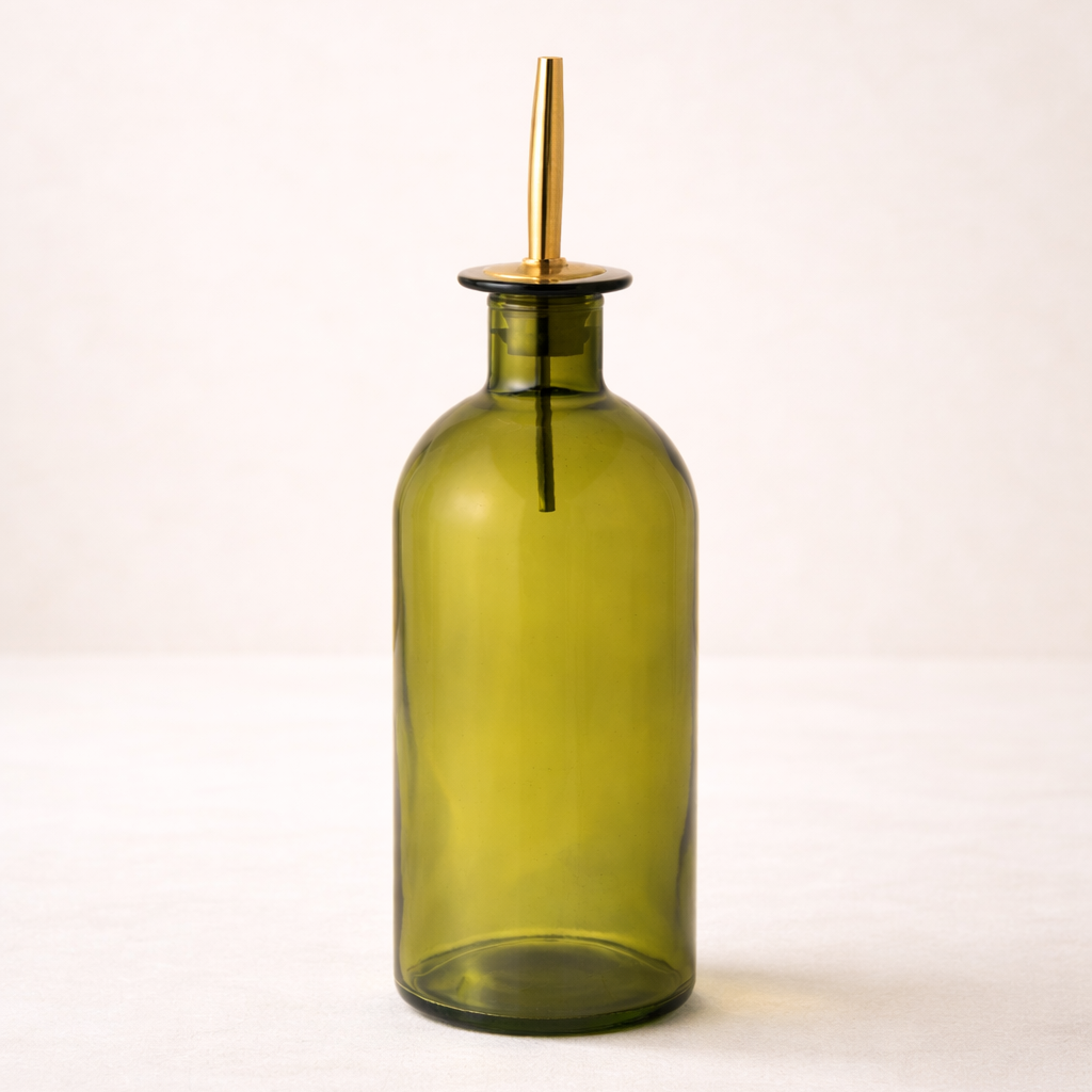 Olive Glass Oil Cruet | By Luxe B Co. 