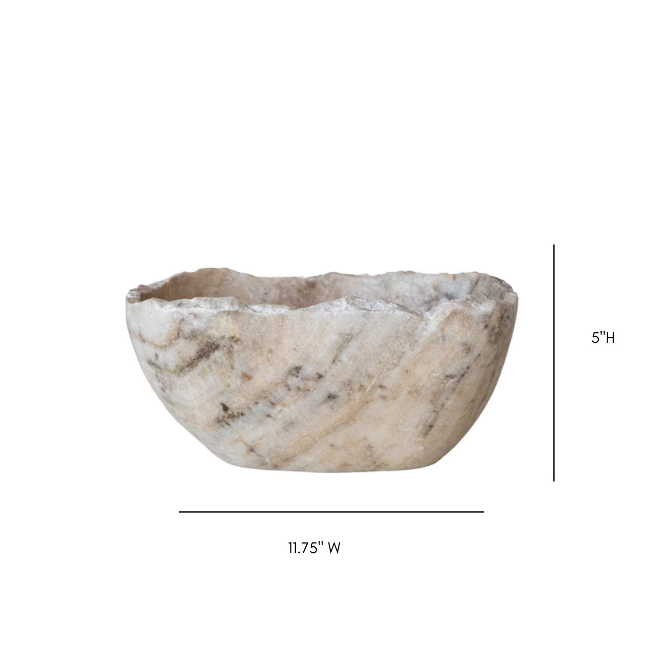 Onyx Decorative Bowl With Raw Edge | By Luxe B Co.