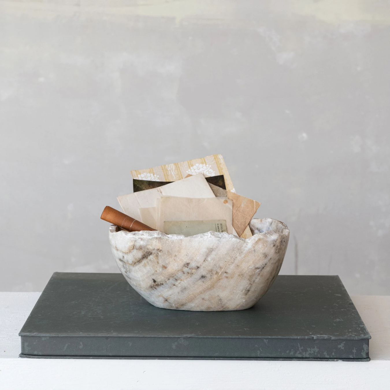 Onyx Decorative Bowl With Raw Edge | By Luxe B Co.