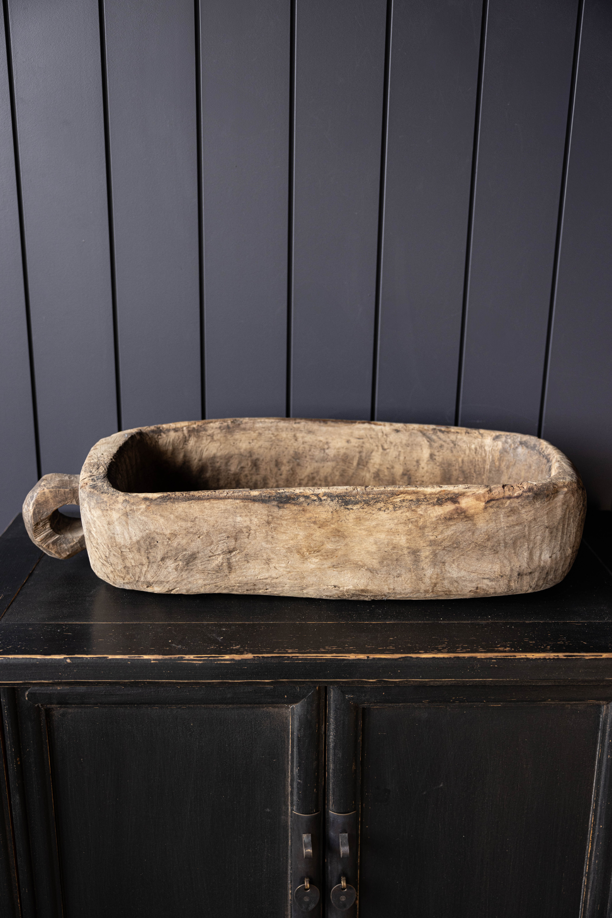 Oval Elm Wood Basin With One Handle | One Of A Kind | By Luxe B Co.