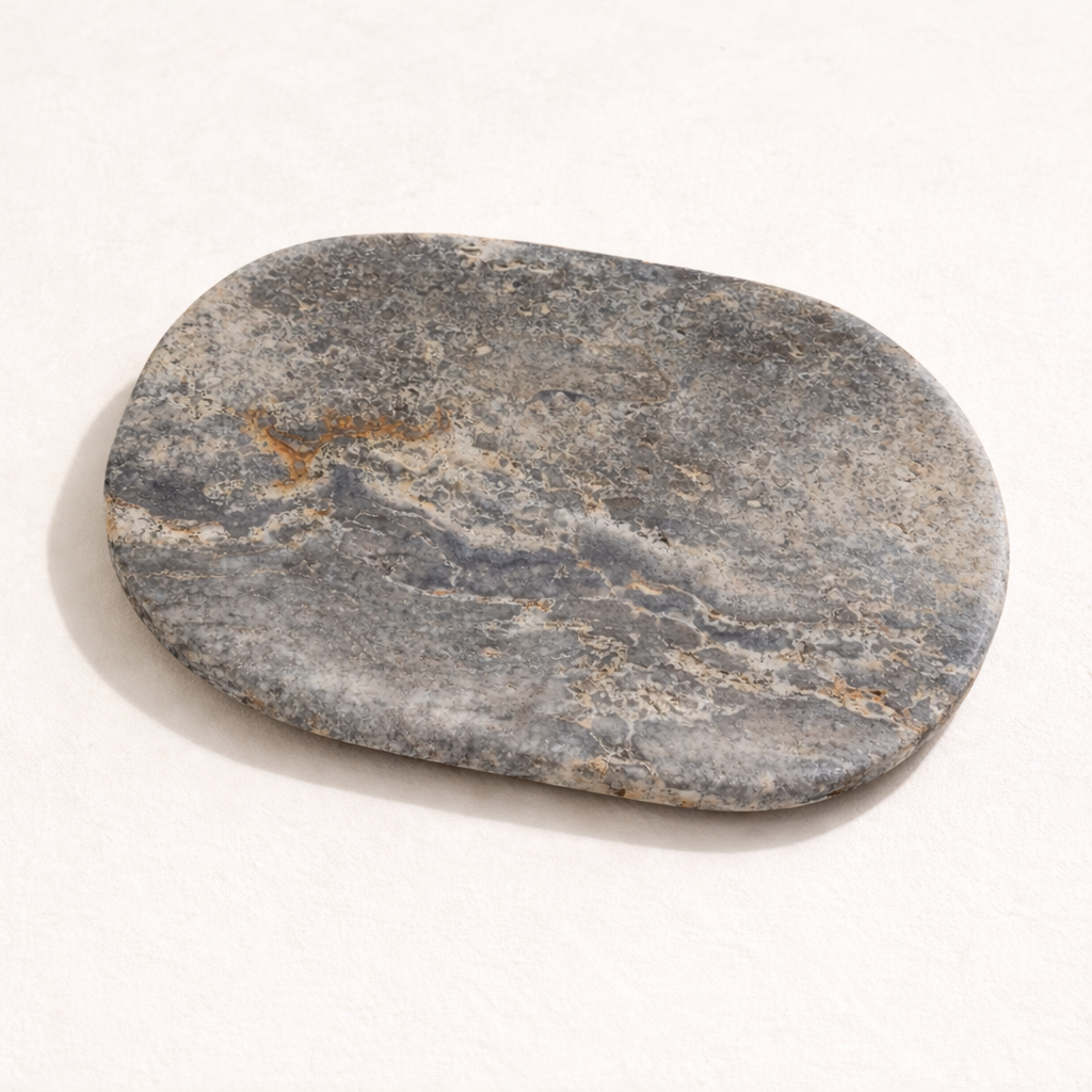 Oval Travertine Soap Dish | By Luxe B Co.