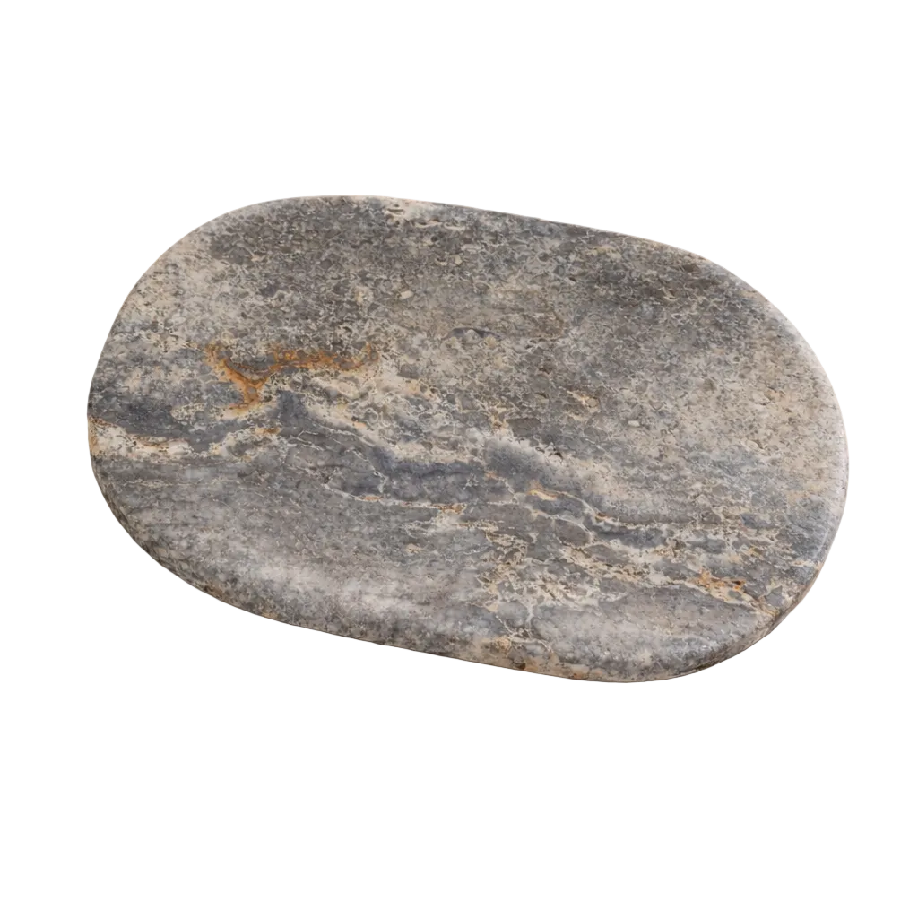 Oval Travertine Soap Dish | By Luxe B Co.