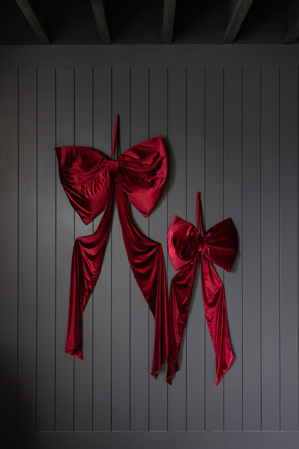 Oversized Red Velvet Bow - Luxe B Co
