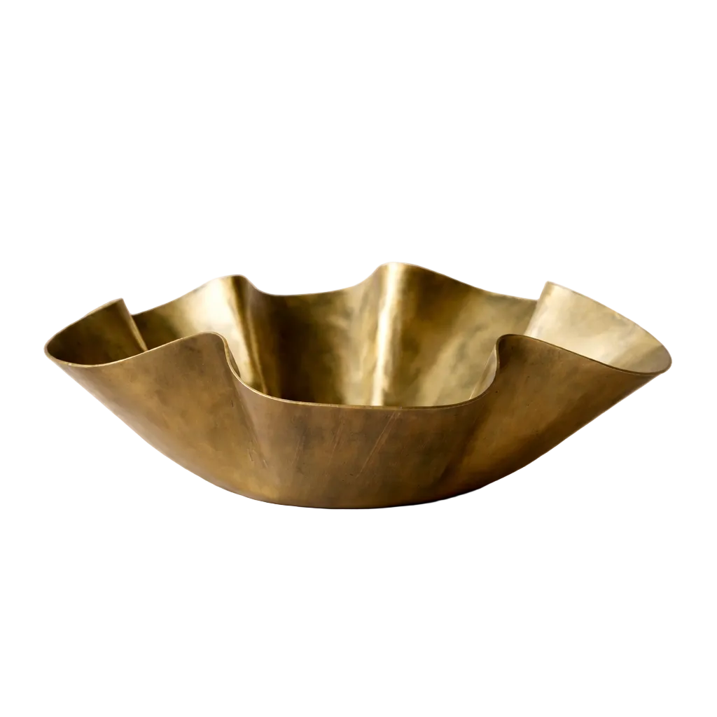 Oversized Aluminum Wavy Bowl By Luxe B Co. 