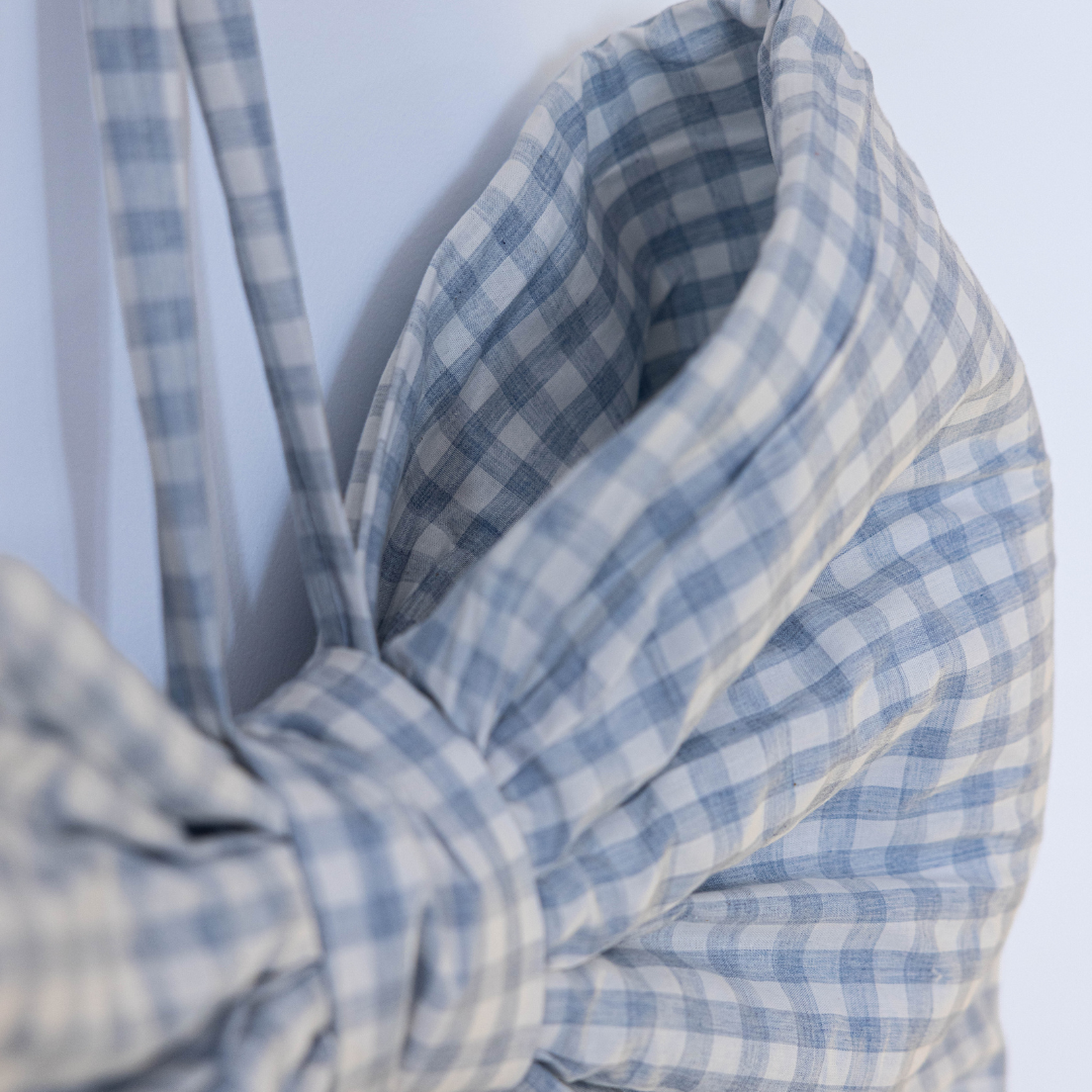 Oversized Baby Blue Gingham Bow | By Luxe B Co.