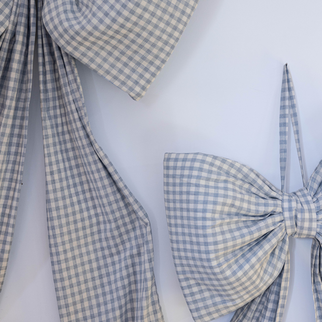 Oversized Baby Blue Gingham Bow | By Luxe B Co.