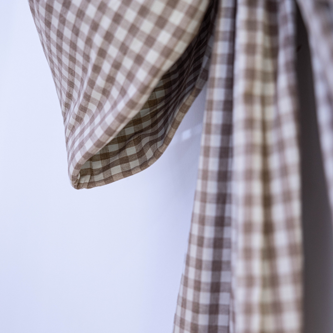 Oversized Beige Gingham Bow | By Luxe B Co.