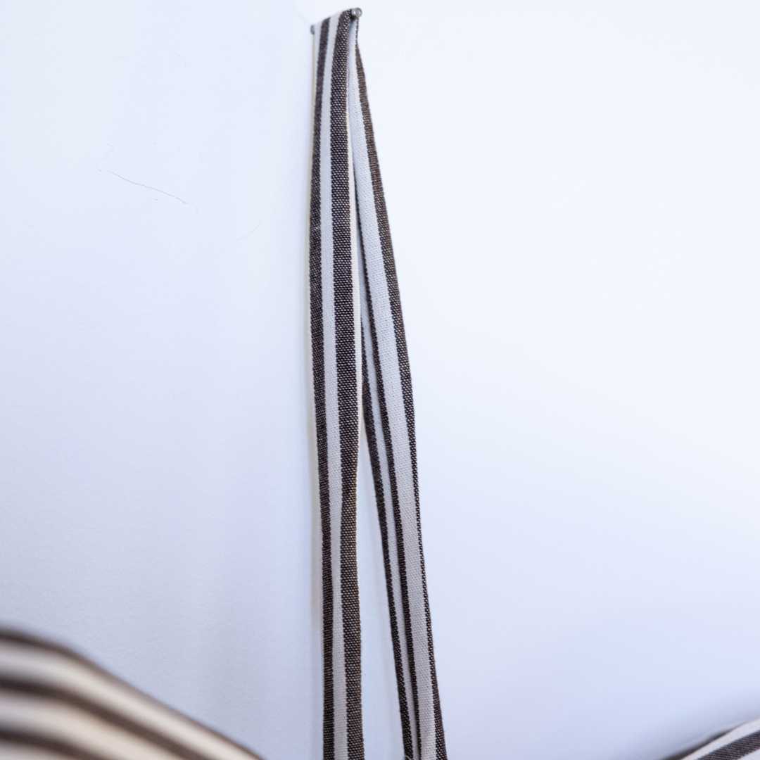 Oversized Brown Striped Fabric Bow | By Luxe B Co.