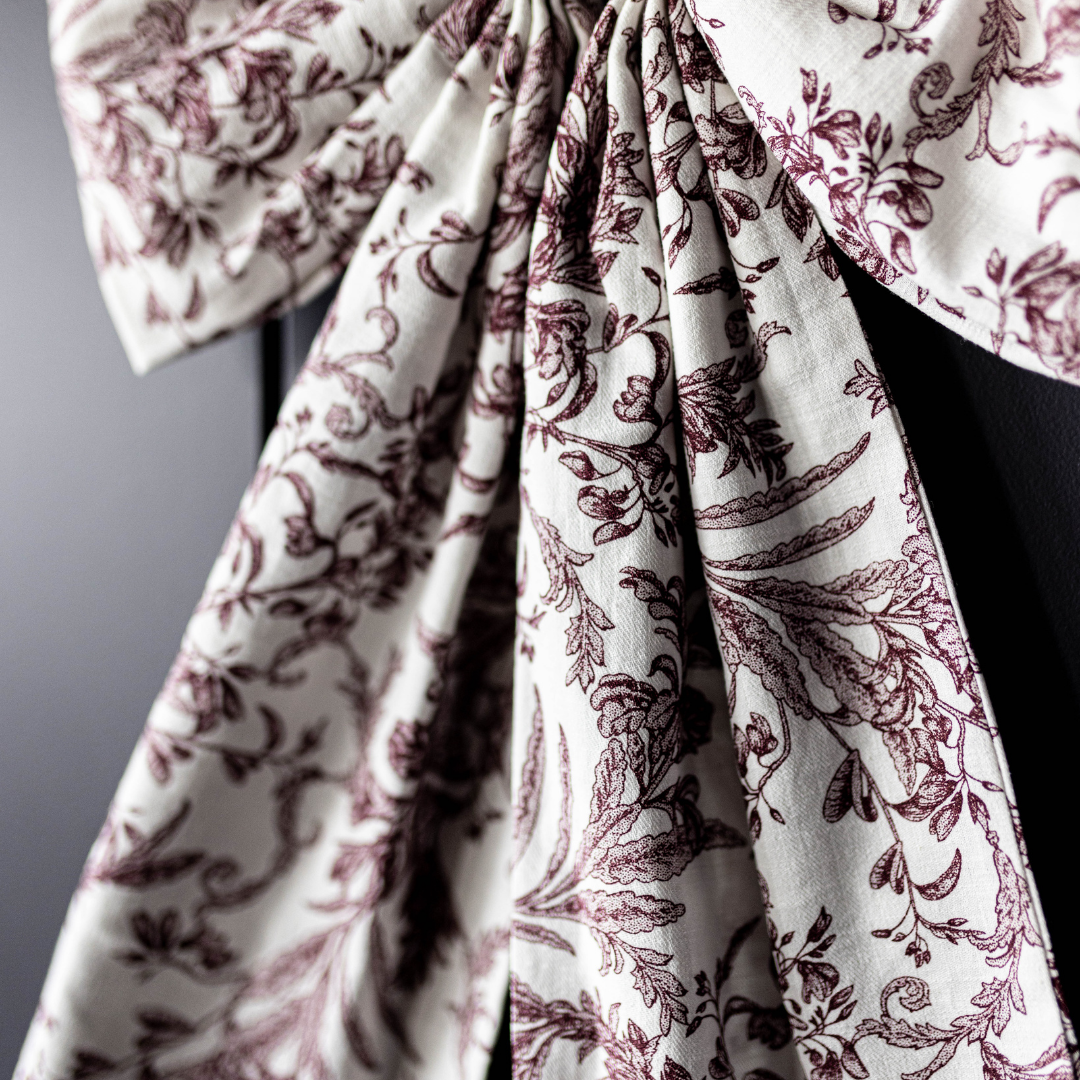 Star Toile Baby Burgundy Bows - Luxe B Co