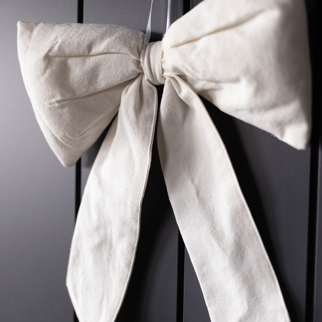 White Canvas Bows - Luxe B Co