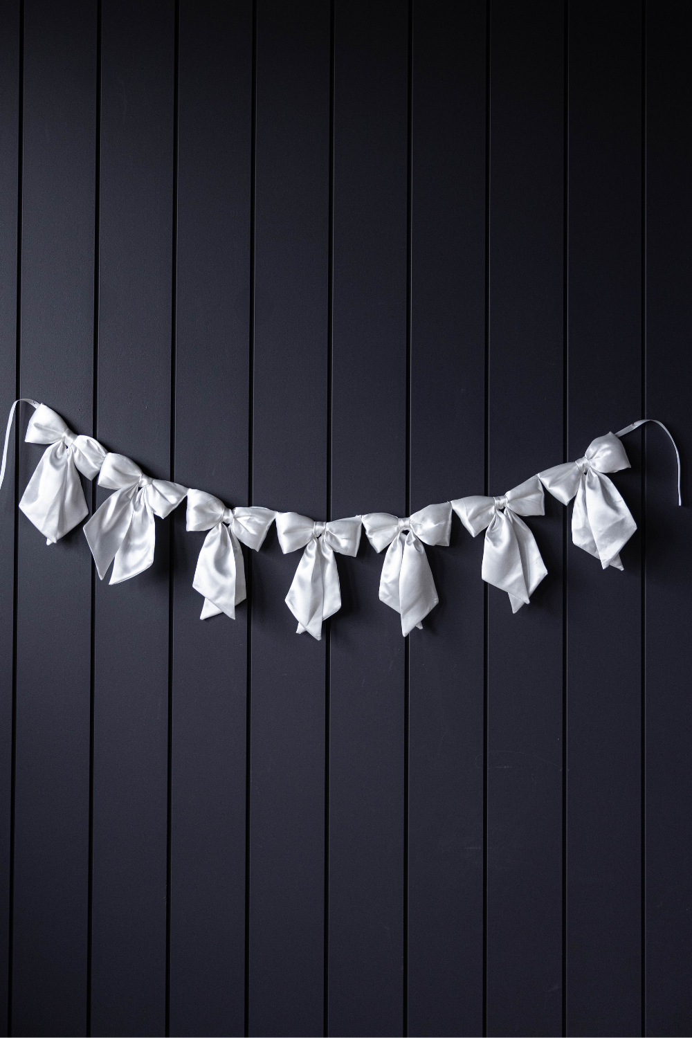White Satin Bow Garland | By Luxe B Co.