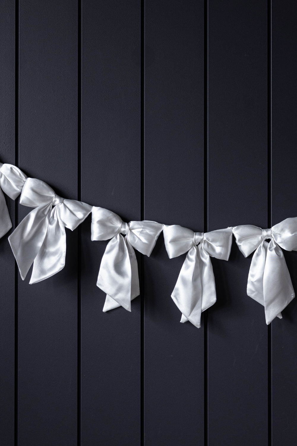 White Satin Bow Garland | By Luxe B Co.
