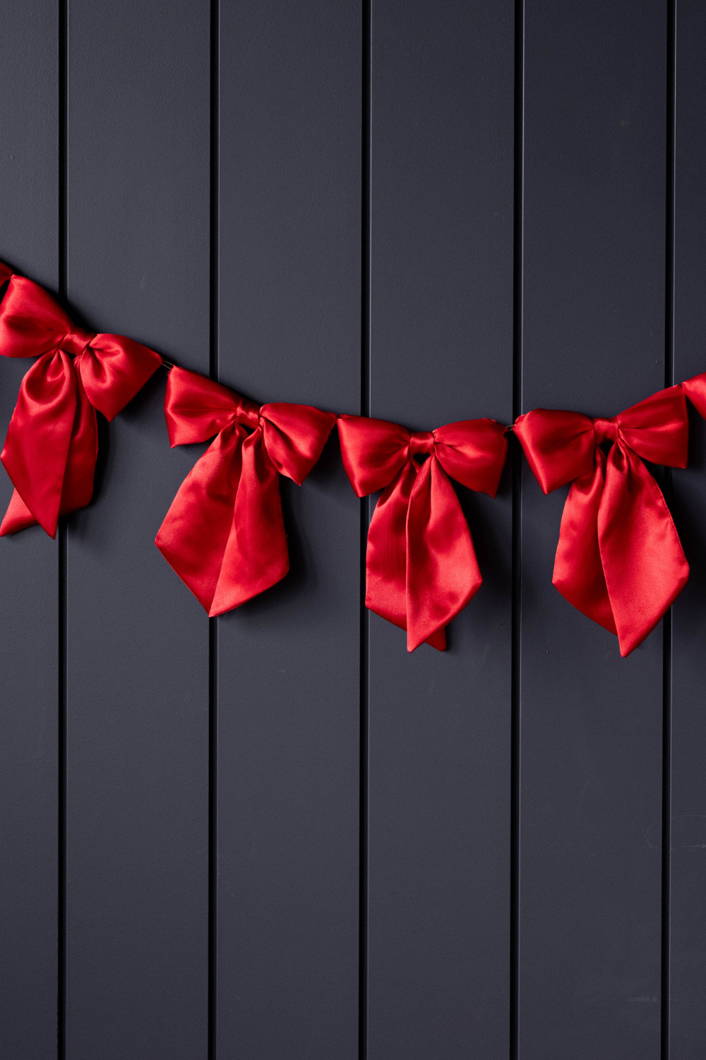 Red Satin Bow Garland | By Luxe B Co.