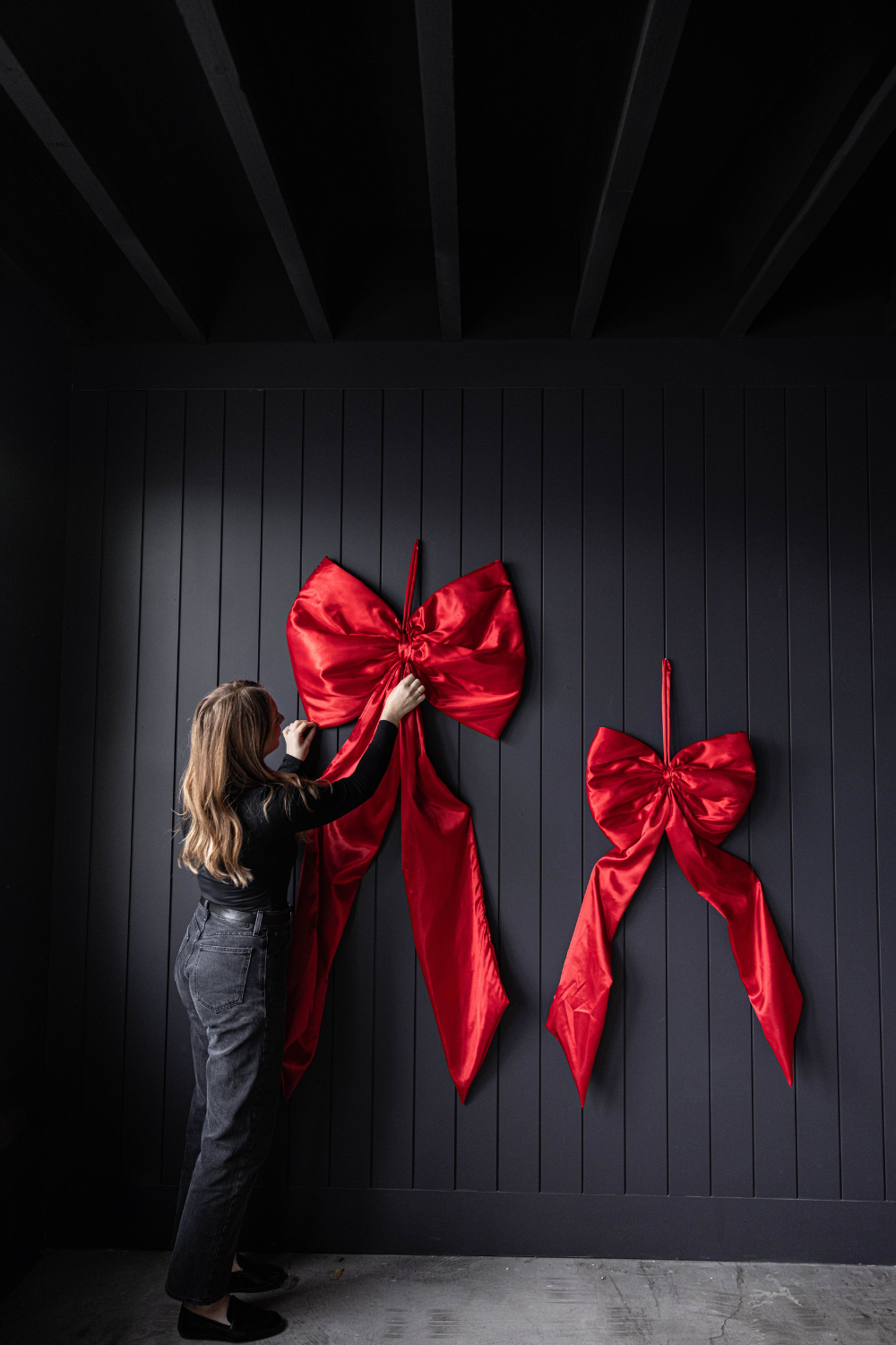 Oversized Red Satin Bow | By Luxe B Co.