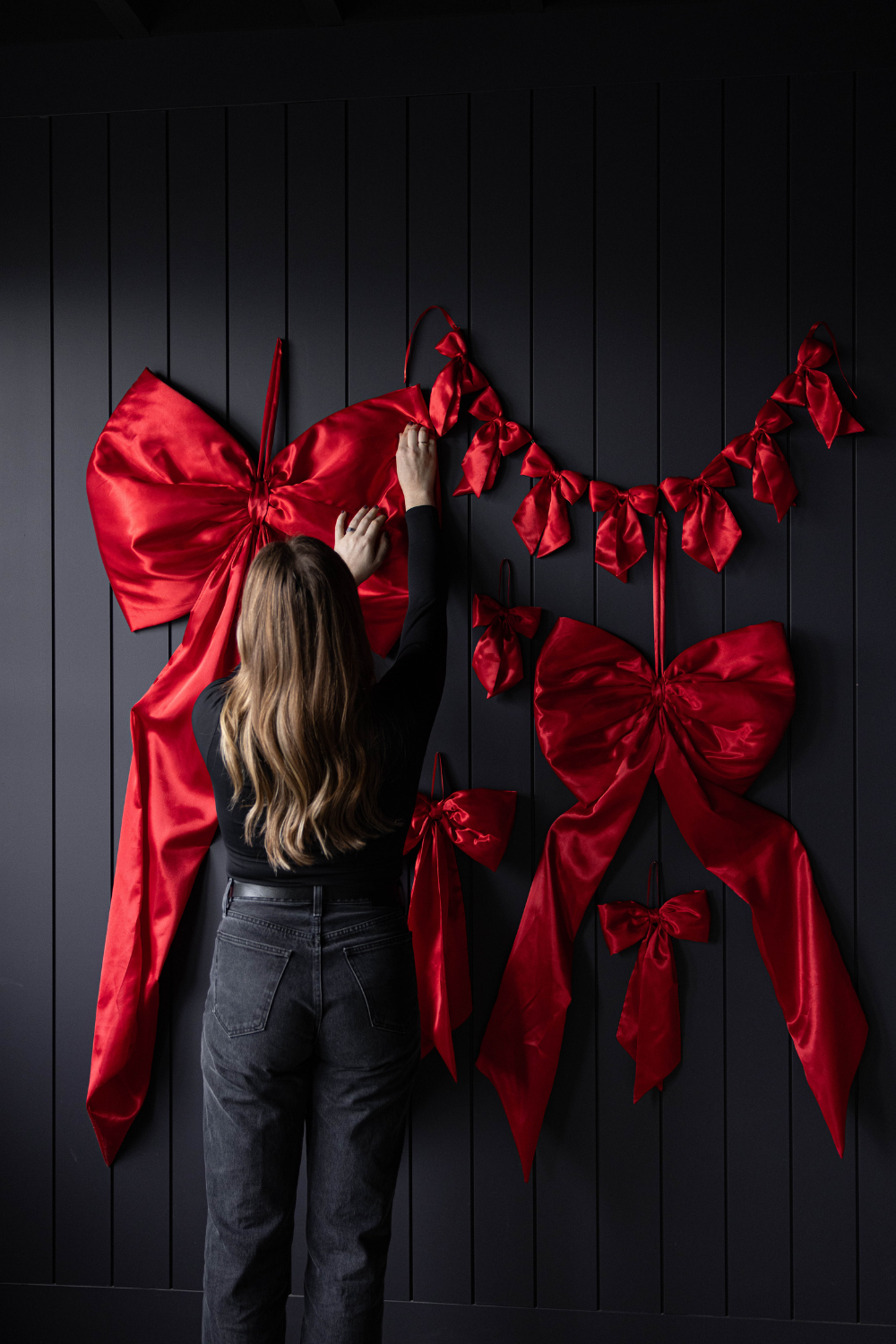 Oversized Red Satin Bow | By Luxe B Co.