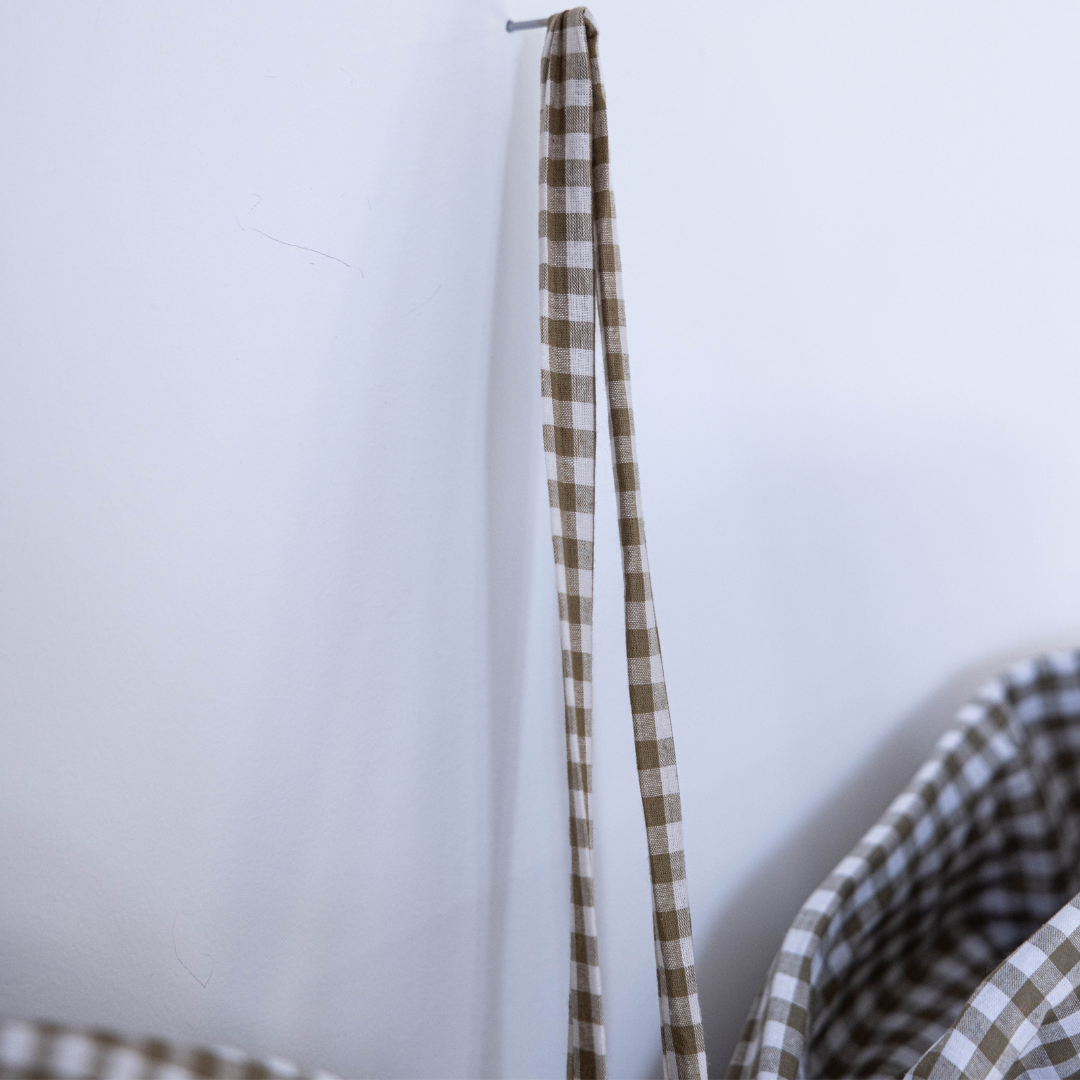 Oversized Gingham Green Fabric Bow | Luxe B Co.
