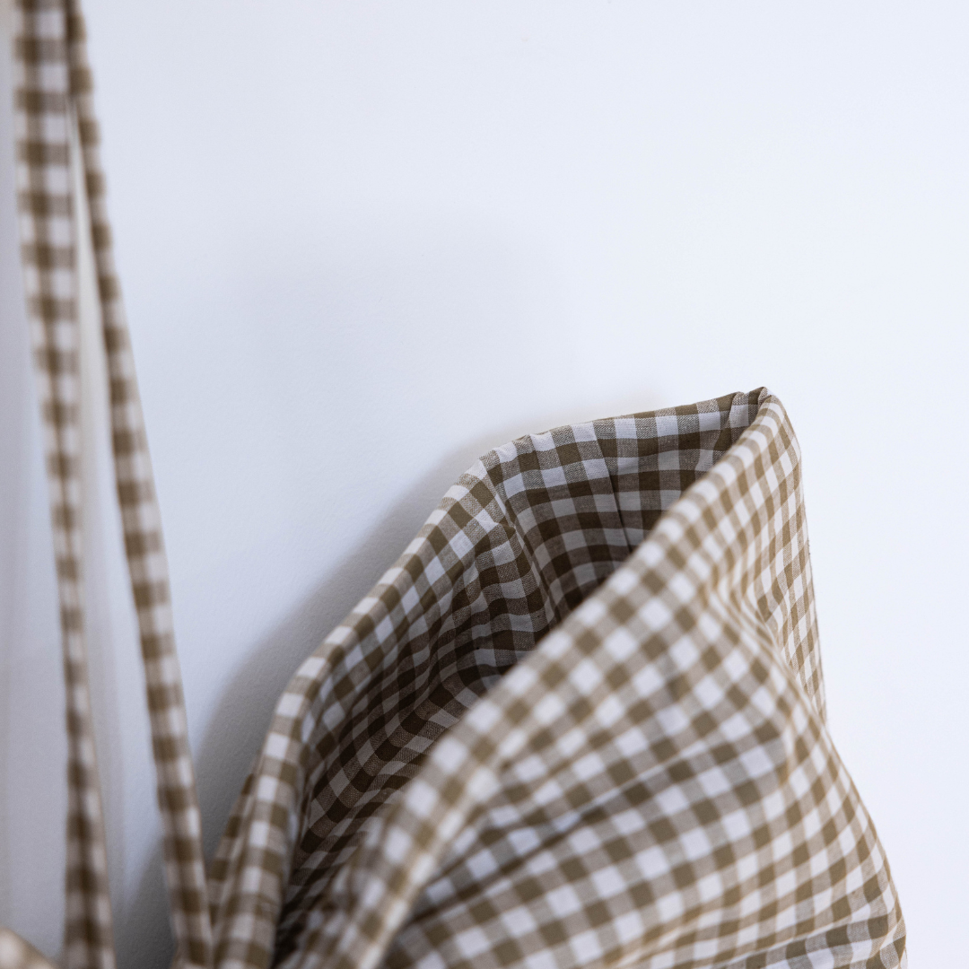 Oversized Gingham Green Fabric Bow | Luxe B Co.