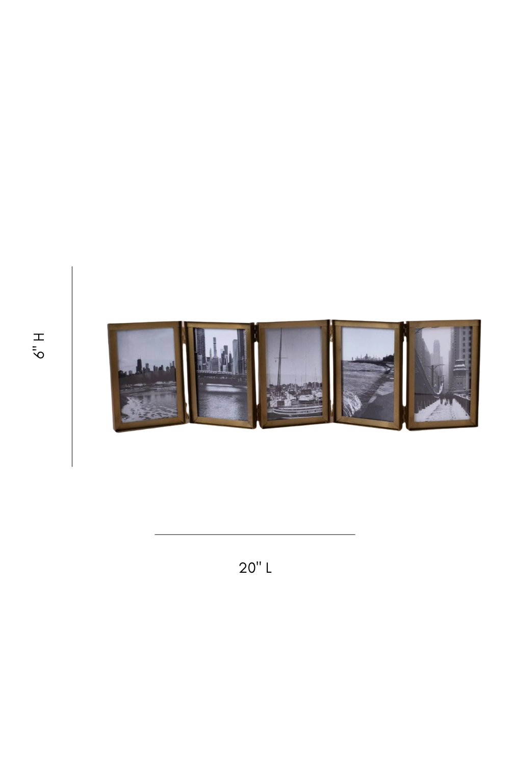 Oversized Hinged Gold Photo Frame | By Luxe B Co.