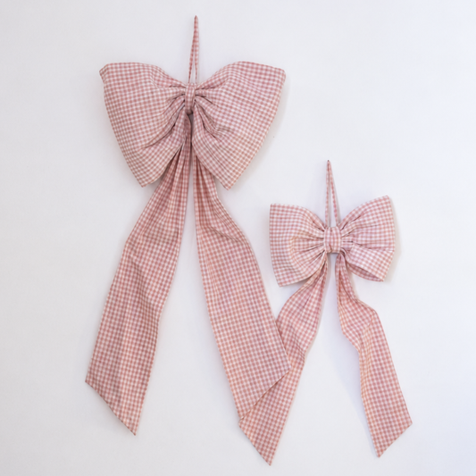 Oversized Pink Gingham Bow | By Luxe B Co.