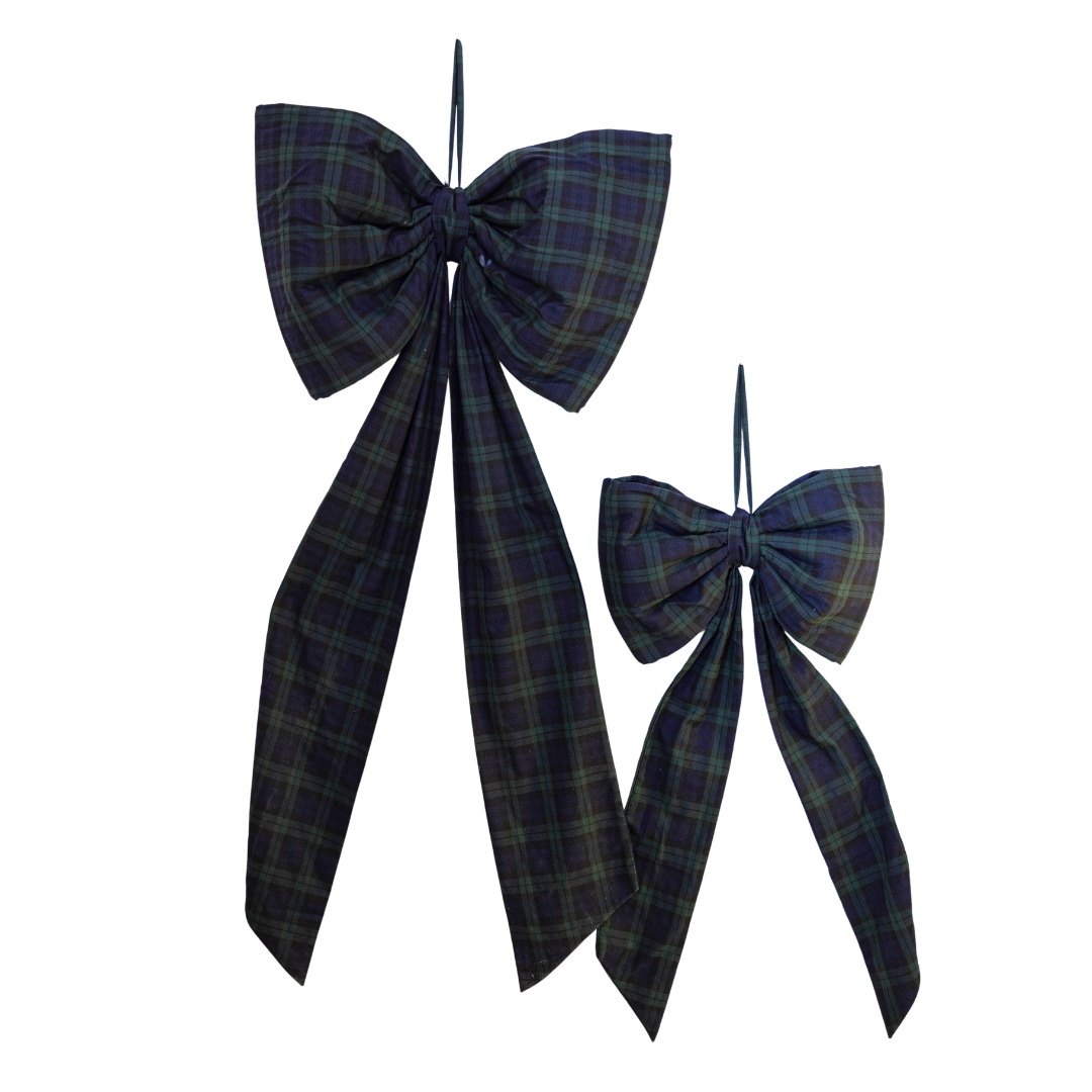 Oversized Plaid Green Bow By Luxe B Co.