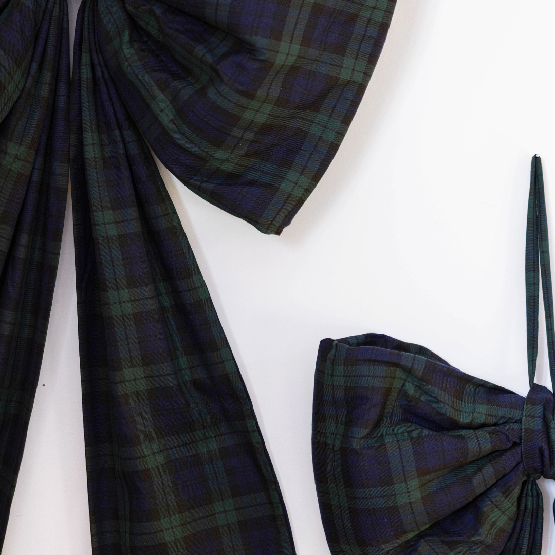 Oversized Plaid Green Bow By Luxe B Co.