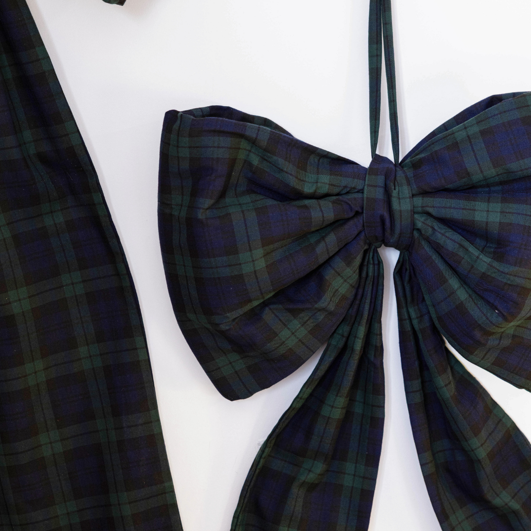 Oversized Plaid Green Bow By Luxe B Co.