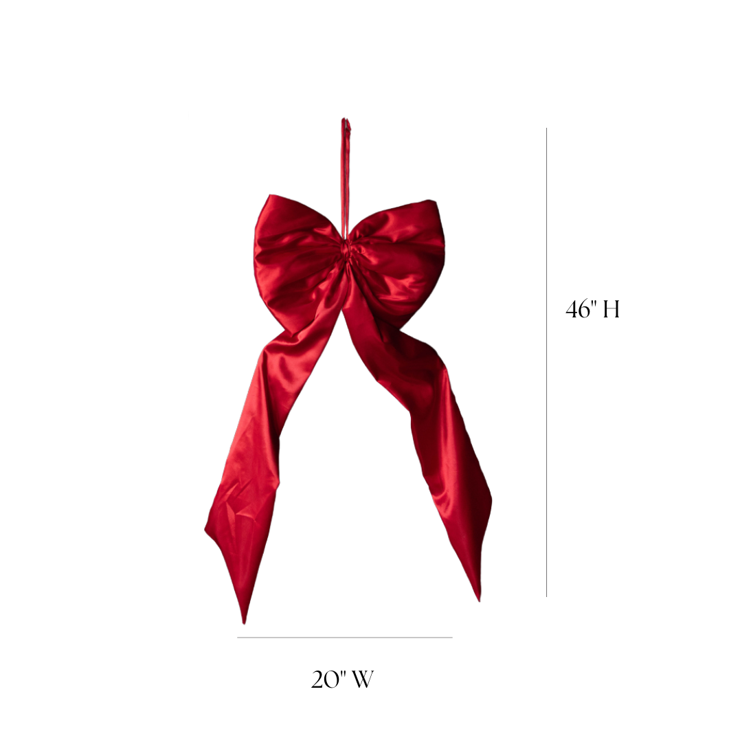 Oversized Red Satin Bow | By Luxe B Co.