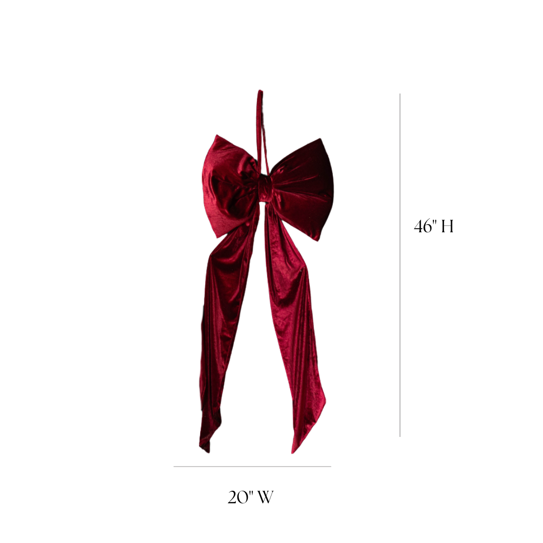 Oversized Red Velvet Bow | By Luxe B Co.