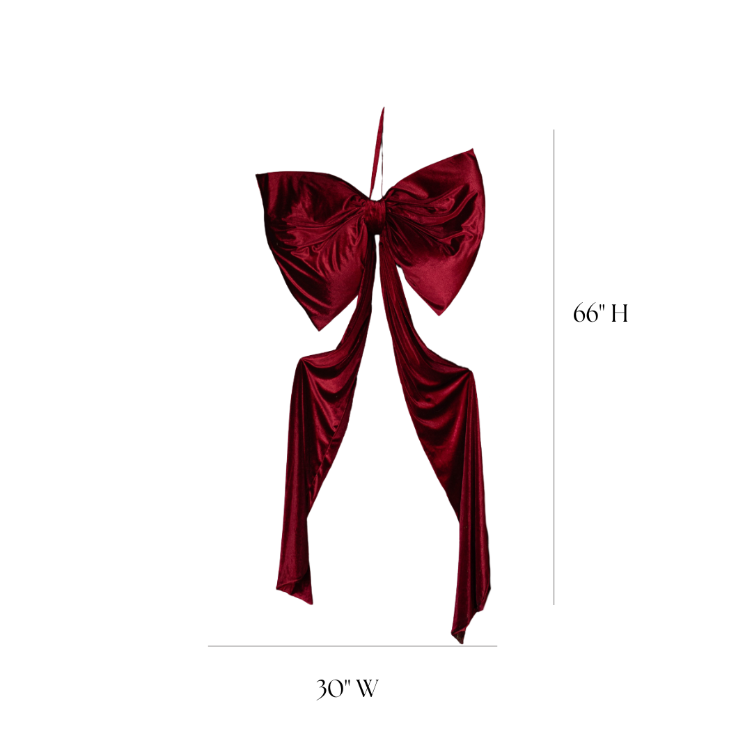 Oversized Red Velvet Bow | By Luxe B Co.