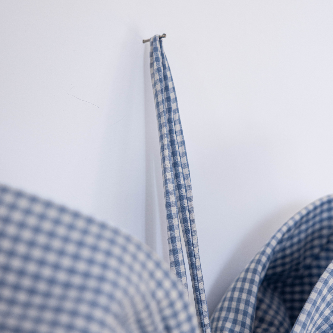Oversized Small Blue Gingham Bow | By Luxe B Co.