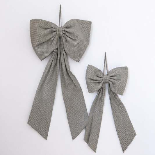 Oversized Small Green Gingham Bow | By Luxe B Co.