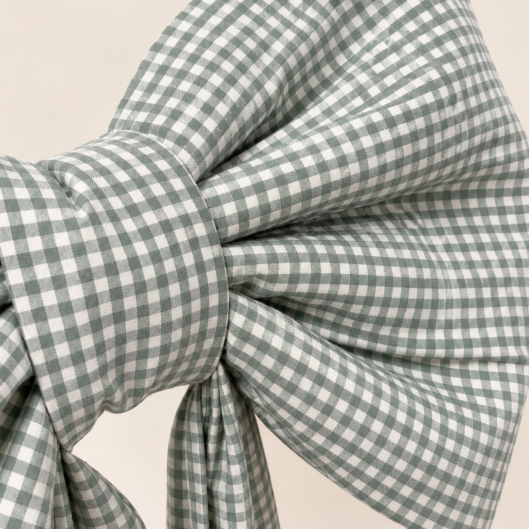 Oversized Small Green Gingham Bow By Luxe B Co. 