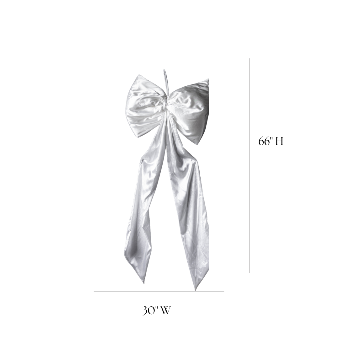 Oversized White Satin Bow | By Luxe B Co.