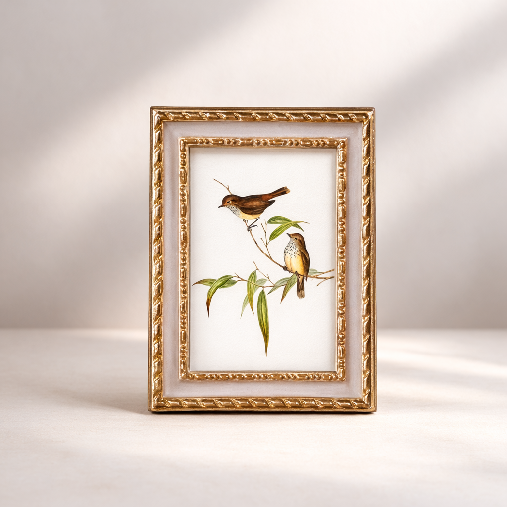 Pale Pink & Gold Rectangle Photo Frame | By Luxe B Co. 