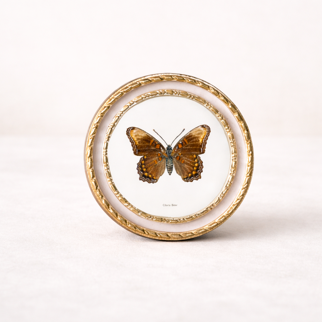 Pale Pink & Gold Round Photo Frame | By Luxe B Co. 