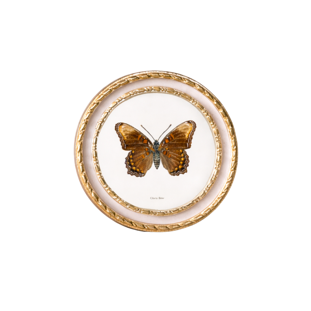 Pale Pink & Gold Round Photo Frame | By Luxe B Co. 