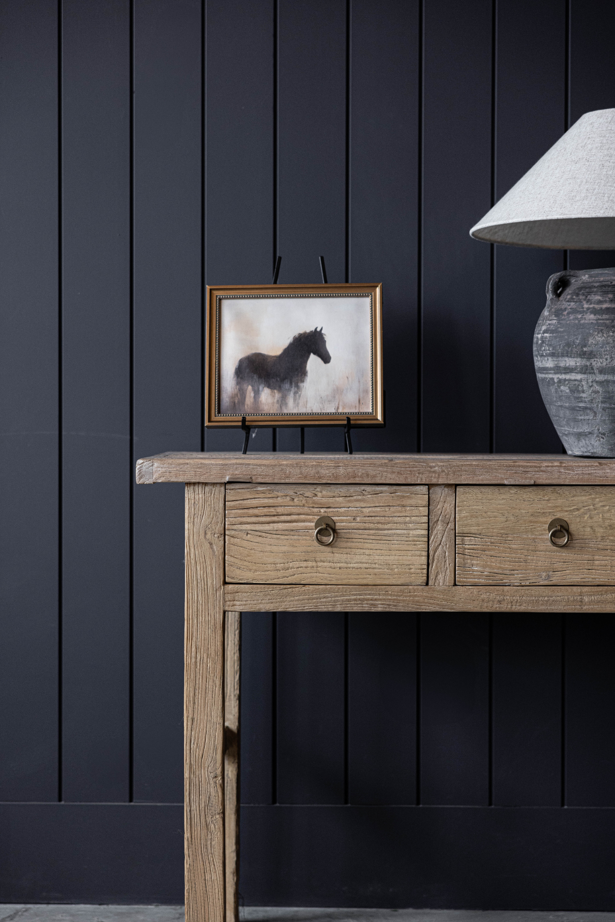 Palmdale Elm Wood Two Drawer Console Table | By Luxe B Co.