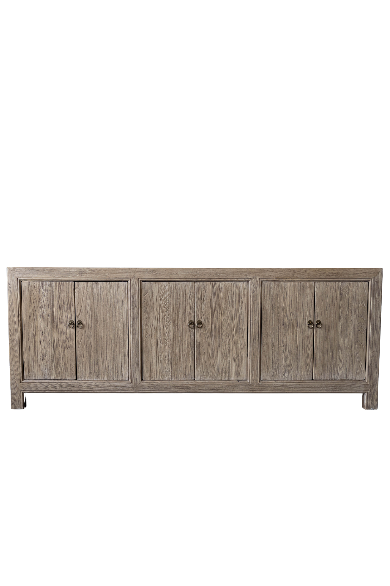 Paso Robles Reclaimed Elm Wood Six Door Console | By Luxe B Co.