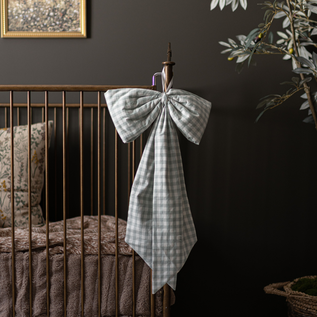 Pastel Green Gingham Fabric Bows | By Luxe B Co.