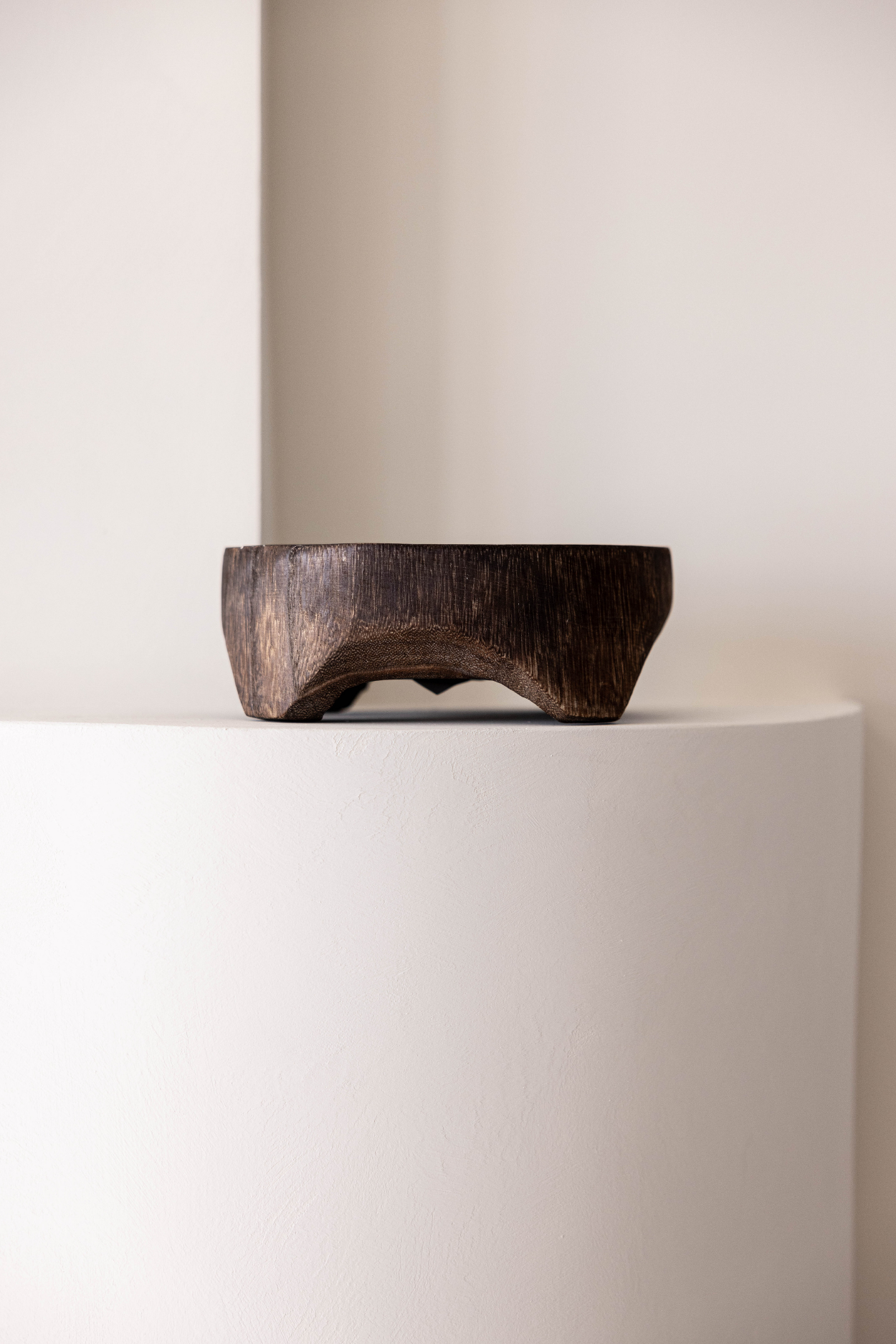 Paulowina Burned Brown Wood Riser | By Luxe B Co. 